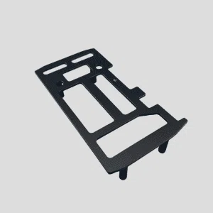 Yosin CNC milling aluminum mounting plate with blac anodized surface finish
