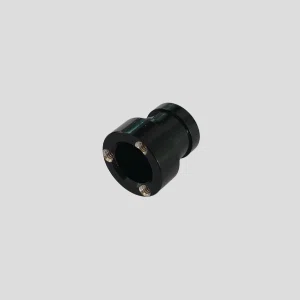 Yosin CNC machining black anodized adapter with threaded holes