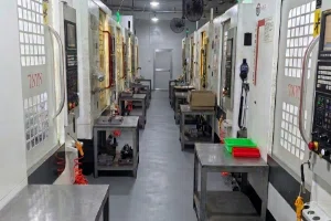 Advanced precision CNC machining production line and equipment at Yosin factory