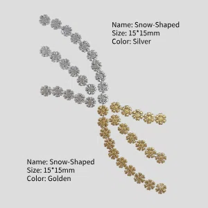 Yosin precision stamped pressed paper D snowflake ornaments for holiday packaging