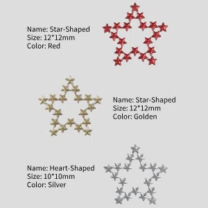 Yosin progressive die pressed cardboard 3D star shaped embellishments for scrapbooking