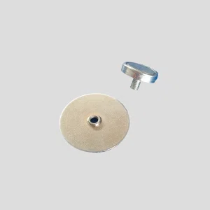 Yosin stamping brass magnetic connector disc with threaded stud