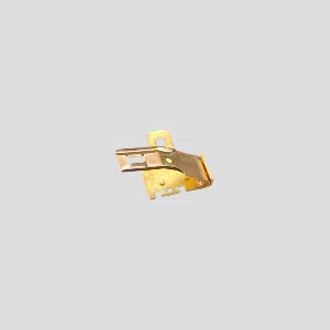 Custom precision brass metal stamping bracket and formed component manufactured by Yosin Precision
